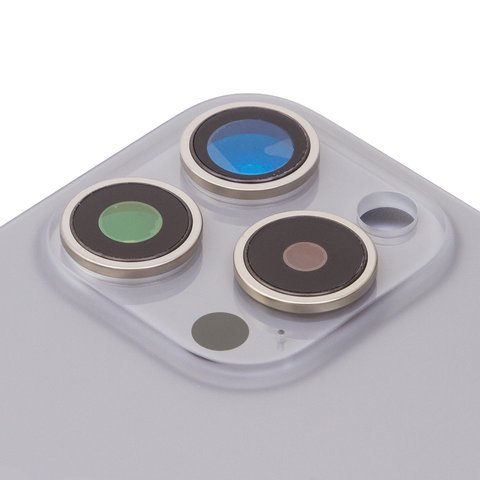 Задняя панель корпуса для iPhone 15 Pro, серая, со стеклом камеры, Original (PRC), natural titanium Превью 1