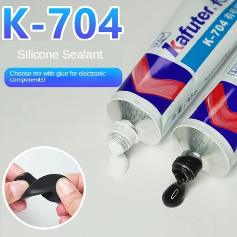Клей-герметик Kafuter K-704B, 45 г, чорний, напівгустий Прев'ю 1