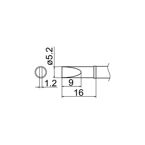 Punta de repuesto para cautín HAKKO T12-DL52 Vista previa  4