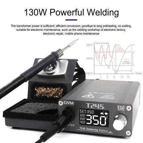 Soldering Station GVM T245, (digital, 130W) Preview 3