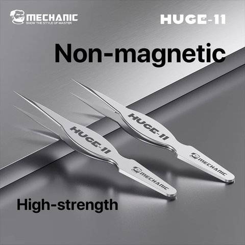 Пинцет монтажный Mechanic Huge-11, прямой, немагнитный Превью 1
