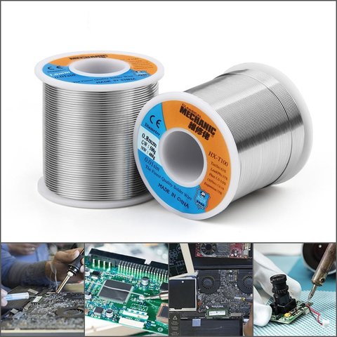 Припой Mechanic HX-T100, Sn 63% , Pb 37%, флюс 1-3%, 1,0 мм, 500 г Превью 3