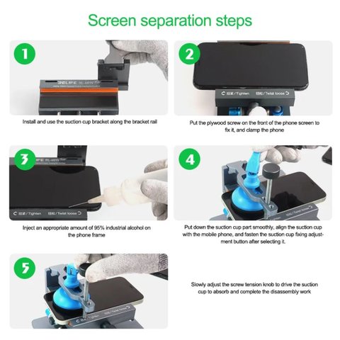 Holder RELIFE RL-601S Plus, (for mobile device repair, universal, 360°) Preview 2