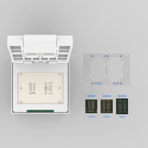 Adaptador eMMC / eMCP BGA221 / BGA254 para UFI-Box (versión mejorada) Vista previa  5