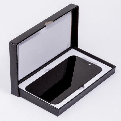 Pantalla LCD puede usarse con iPhone 16, negro, con marco, HC, sin microchip, (OLED), GX OEM hard Vista previa  2