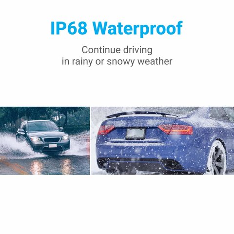 Универсальная автомобильная камера (врезная) 170° Превью 3