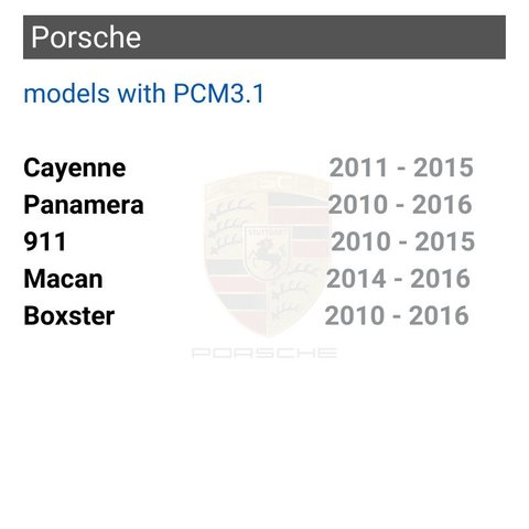 Безпровідний CarPlay та Android Auto адаптер для Porsche Cayenne / Panamera / 911 / Macan / Boxster з PCM3.1 Прев'ю 1