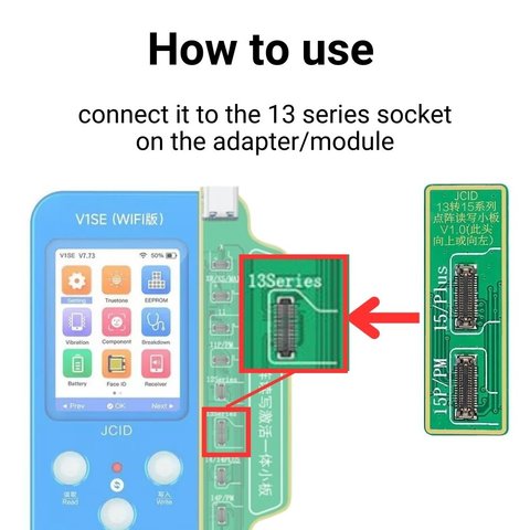 Перехідник з 13 на 15 серію для Face ID адаптерів для iPhone Прев'ю 2