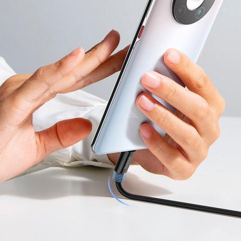 USB кабель Baseus Superior, USB тип-C, USB тип-A, 100 см, 100 Вт, белый, #P10320102214-01 Превью 3