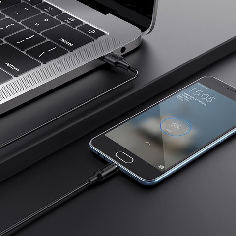 USB кабель Borofone BX41, USB тип-A, micro-USB тип-B, 100 см, 3 A, чорний, магнітний, #6931474738455 Прев'ю 2