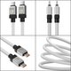 USB кабель Baseus Coolplay Series, 2xUSB тип-C, 200 см, 100 Вт, білий, силіконовий, #CAKW000302 Прев'ю 1