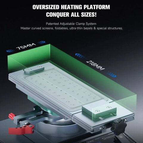 Пристрій для розклеювання дисплейного модуля (сепаратор) Mechanic Elite One Plus, з вакуумним насосом, використовується для екранів до 7 " Прев'ю 2