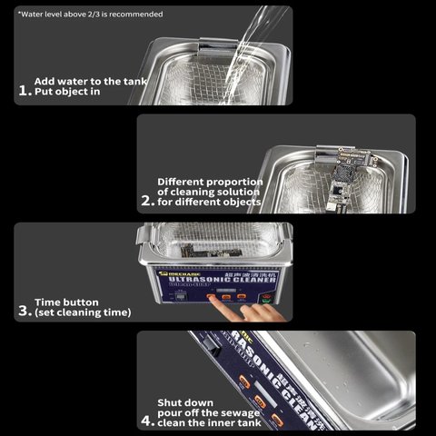 Ультразвукова ванна Mechanic iClean-E08P, 0,8 л, 50 Вт Прев'ю 2