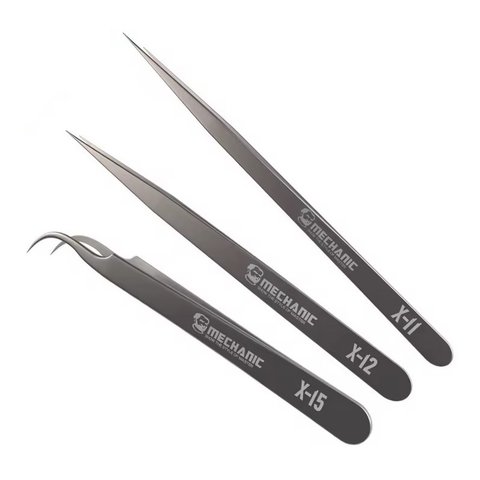 Пинцет монтажный Mechanic X-12, прямой, антистатический, 160 мм Превью 4