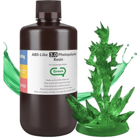 Фотополімерна смола для 3D-принтера ELEGOO ABS-подібна 3.0, Green, 1 кг Прев'ю 2