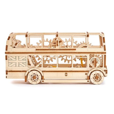 Механический 3D-пазл Wooden.City Лондонский автобус Превью 3
